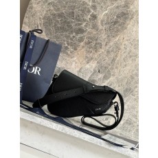 디올 미니 새들백 블랙 프린트 가죽 001-235108