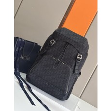 디올 블랙 옵리크 프린트 플랩 백팩 001-235117