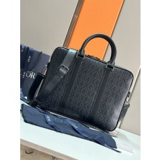 디올 블랙 CD 다이아몬드 캔버스 브리프케이스 001-235154