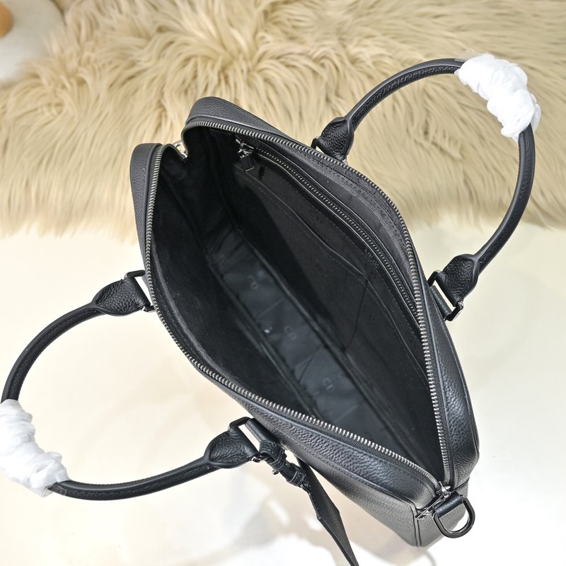 디올 블랙 송아지 가죽 핸드백 001-235180