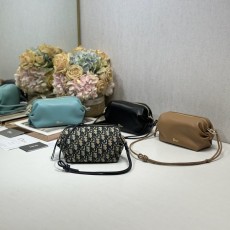디올 리본 클러치백 블루 캔버스 001-235196