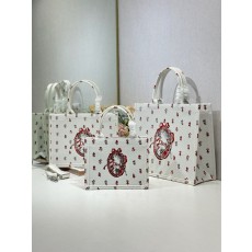 디올 클래식 레드 미러 쇼핑백 숄더스트랩 포함 001-235252