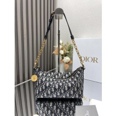 디올 블루 오블리크 프린트 체인 호보 백 001-235281