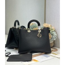 디올 블랙 리치 그레인 라지 토트백 001-235314