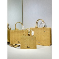 디올 클래식 비즈 옐로우 쇼핑백 더스트랩 포함 001-235319