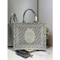 디올 북토트 백 미러 화이트 숄더 스트랩 라지 001-235321
