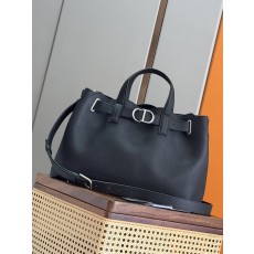 디올 노르망드 미디엄 블랙 그레인드 칼프스킨 백 001-235365