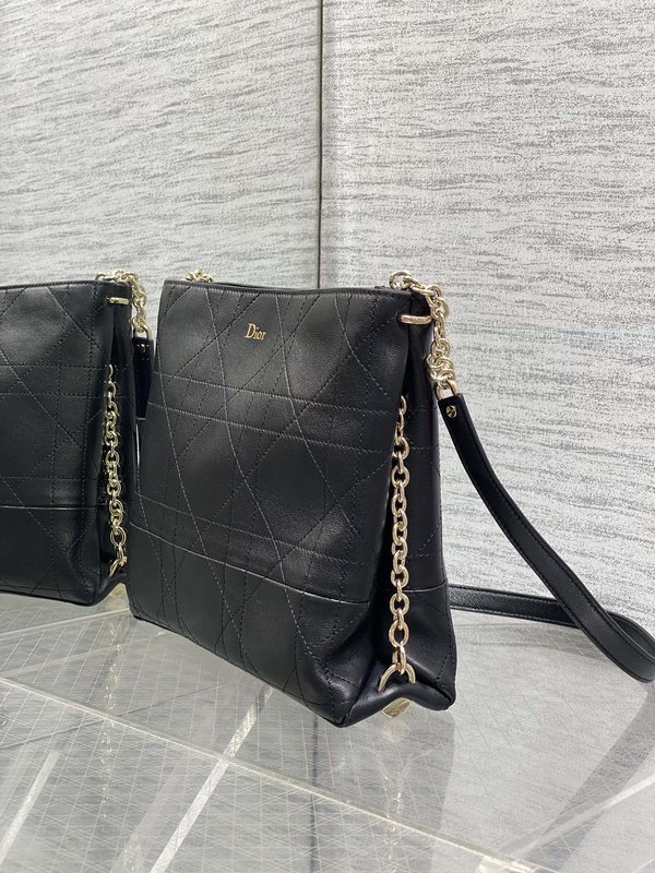디올 블랙 퀼팅 체인 호보백 001-235396