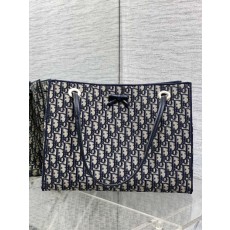 디올 오블리크 캔버스 리본 토트백 001-235467