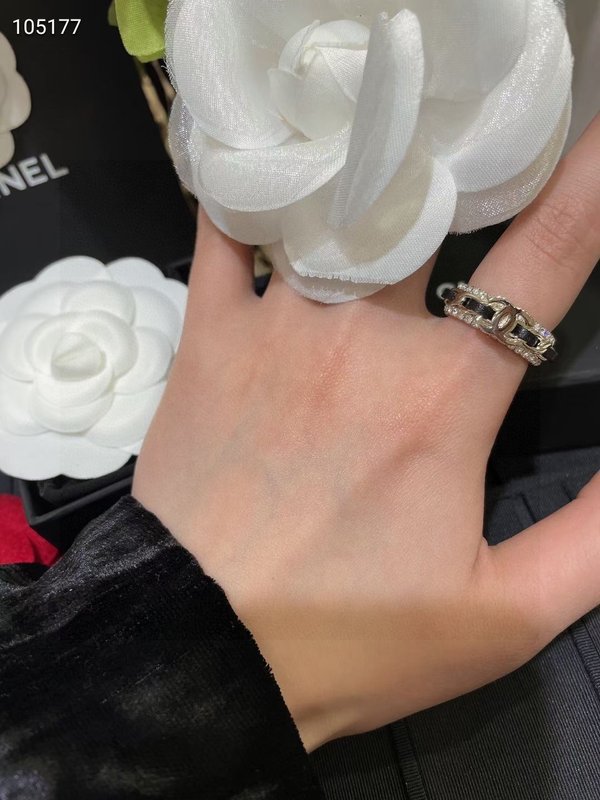 샤넬 스타일 카멜리아 오픈 링 001-235487