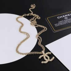 샤넬 스타일 더블 C 로고 목걸이 001-235511