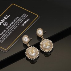 샤넬 스타일 더블 C 라운드 이어링 001-235556