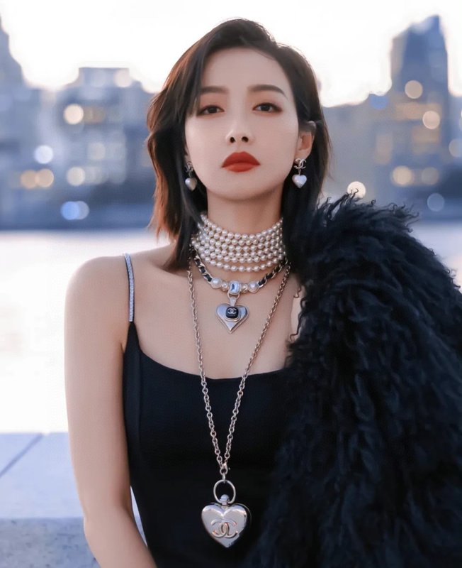 더블 C 하트 진주 스터드 이어링 001-235557