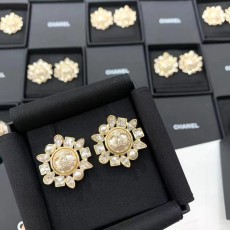 샤넬 스타일 카멜리아 황금 귀걸이 001-235567
