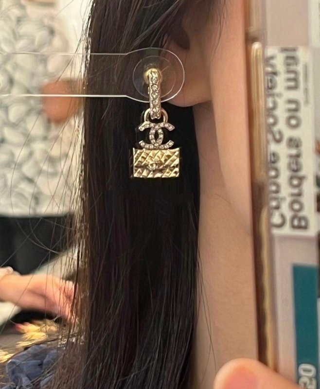 샤넬 스타일 다이아몬드 레터 이어링 001-235588