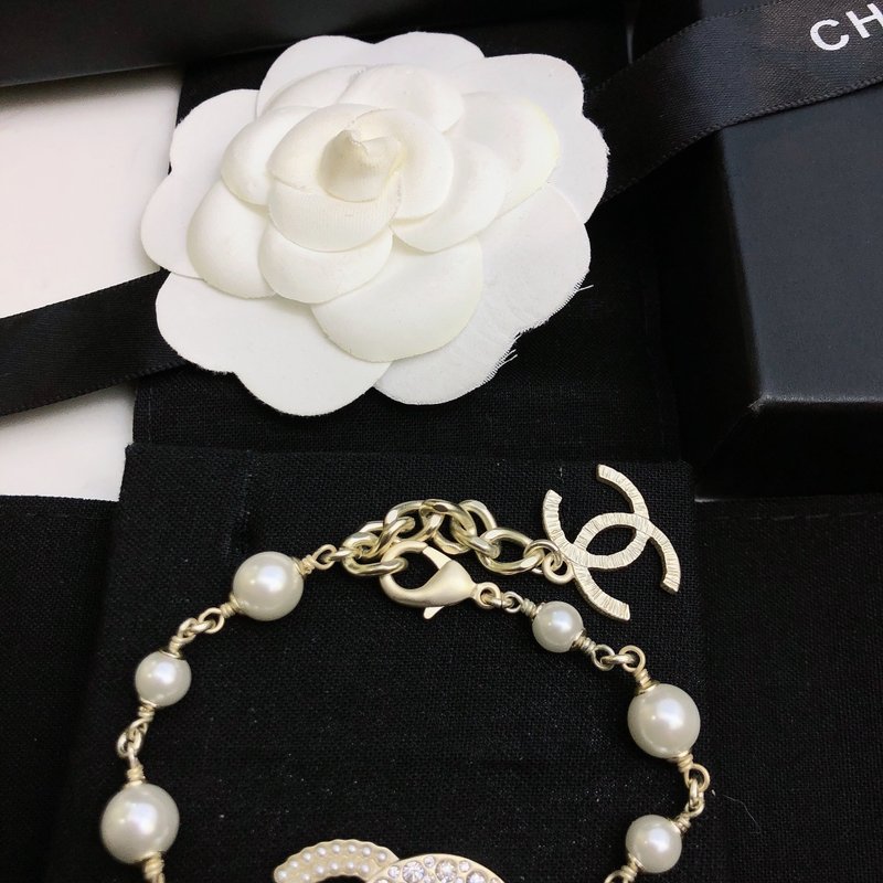 샤넬 스타일 진주 크리스털 팔찌 001-235626