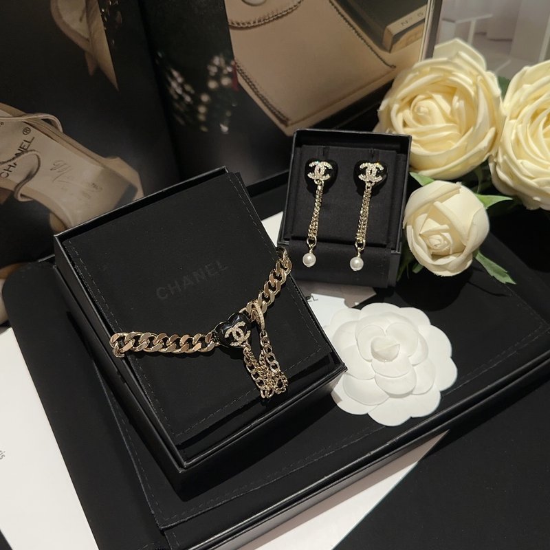 샤넬 스타일 하트 펜던트 목걸이 001-235649