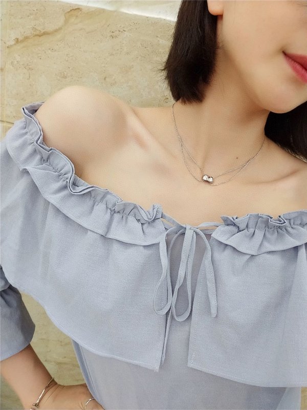 샤넬 스타일 퀼팅 더블 체인 목걸이 001-235654