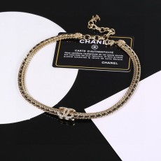 샤넬 스타일 황동 벨트 목걸이 001-235705