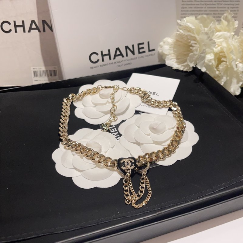샤넬풍 하트 꽃 목걸이 001-235719