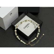 샤넬풍 별 진주 더블 C 초커 목걸이 001-235724