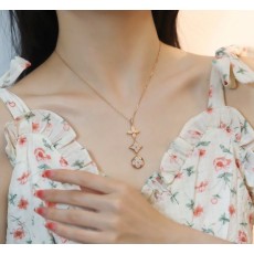 루이 모노그램 풀 다이아몬드 스타 목걸이 001-235806