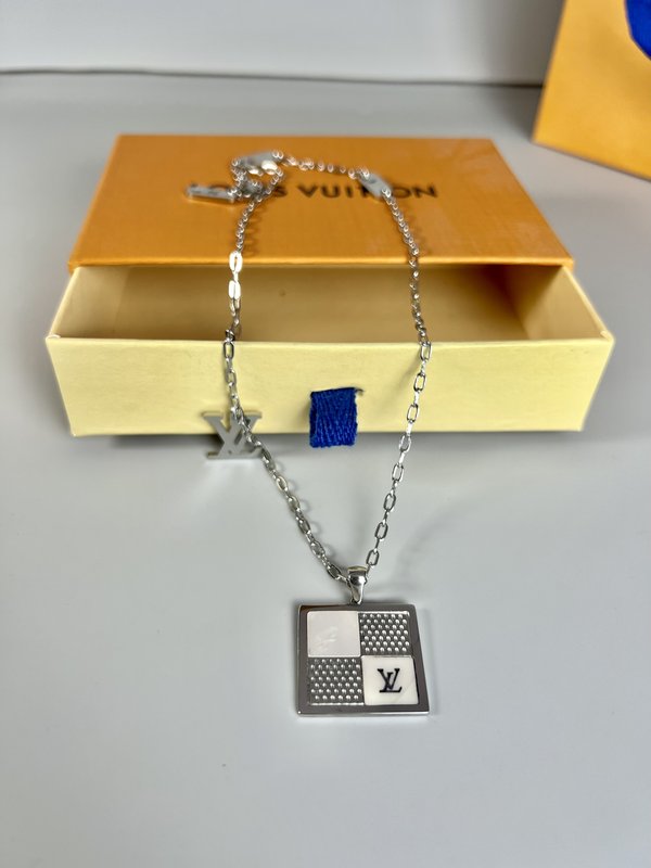 루이 4 디스크 모자이크 진주 목걸이 001-235816