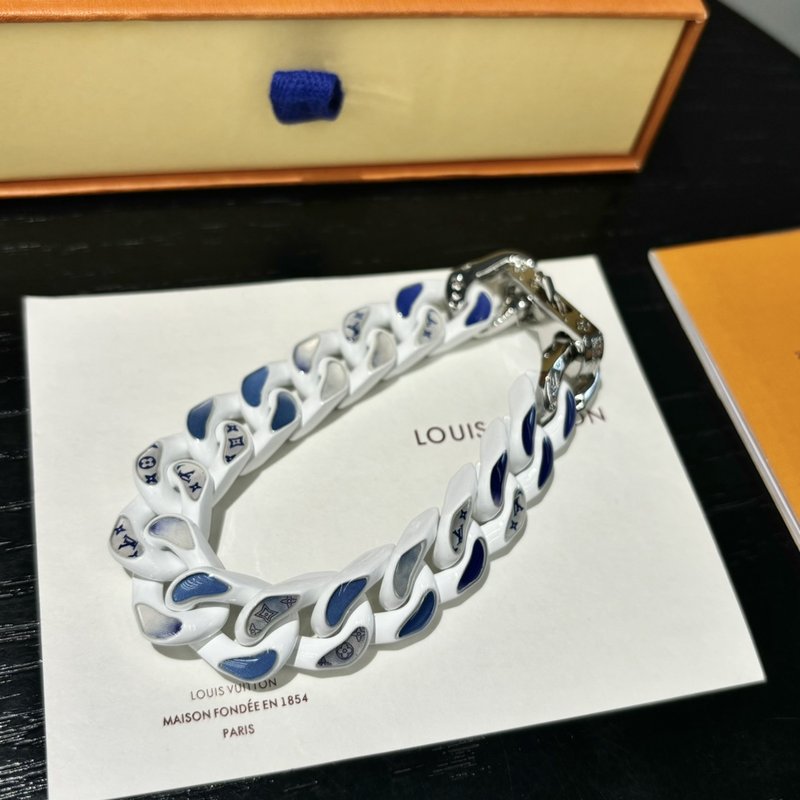 남성 컬러 다이아몬드 쿠바 체인 팔찌 목걸이 001-235880