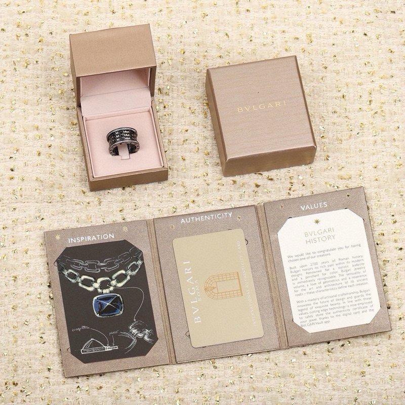 불가리 B.zero1 블랙 와이드 링 다이아몬드 001-236165