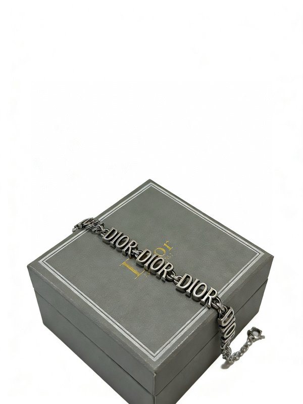 디올 빈티지 실버 쿠바링크 팔찌 커플룩 001-236185