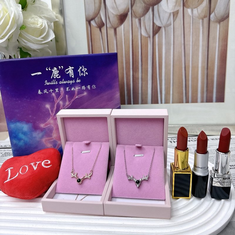 일록유니 목걸이 립스틱 로맨틱 조명 선물세트 001-236198