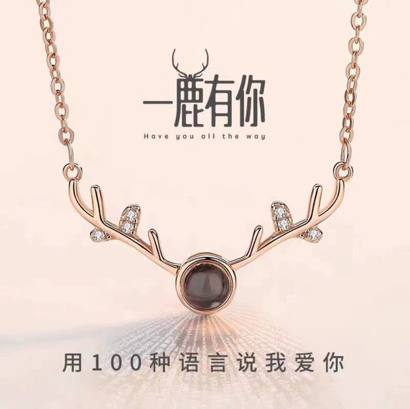 일록유니 목걸이 립스틱 로맨틱 조명 선물세트 001-236198