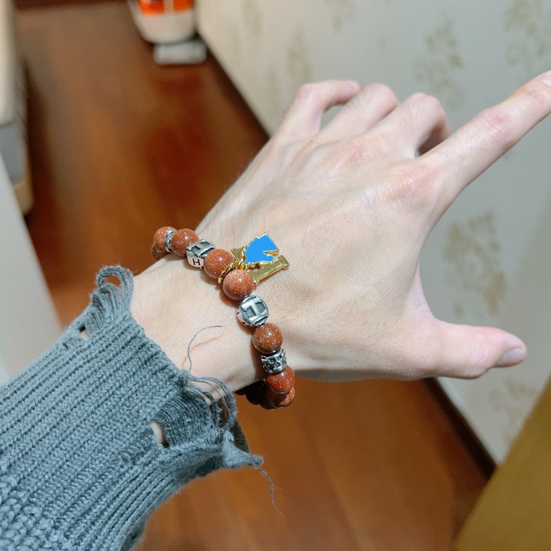 에르메스 빈티지 타이거아이 비즈 팔찌 001-236252
