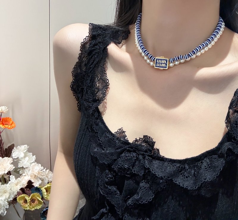미우미우 블랙 로고 체인 숄더백 001-236294