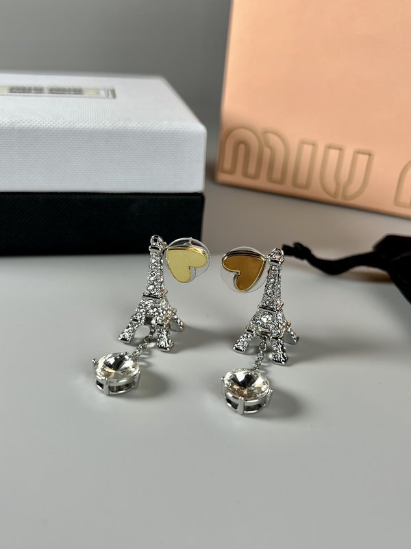 파리 에펠탑 하트 디자인 귀걸이 001-236337