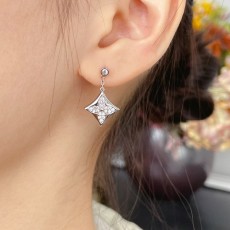 루이 정사각형 풀 다이아몬드 별꽃 이어링 001-236362