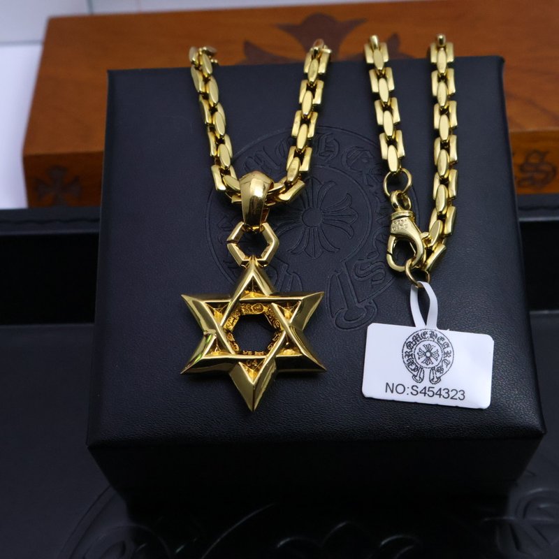 크롬하츠 빈티지 십자군 꽃 목걸이 001-243122