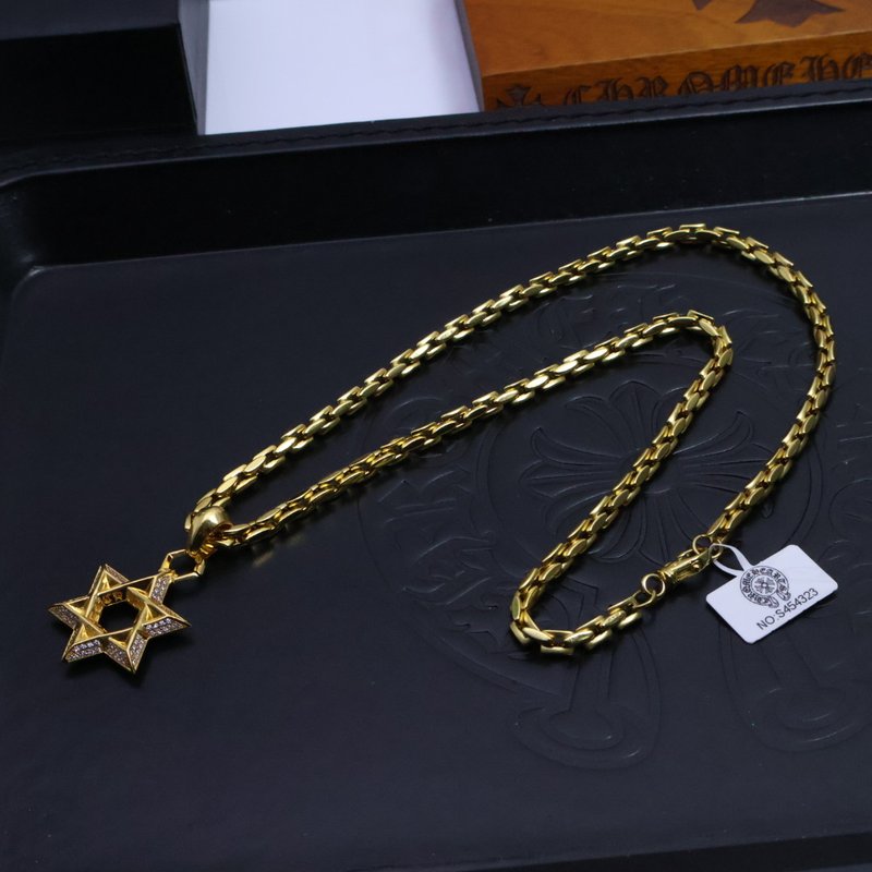 크롬하츠 빈티지 십자군 꽃 목걸이 001-243122
