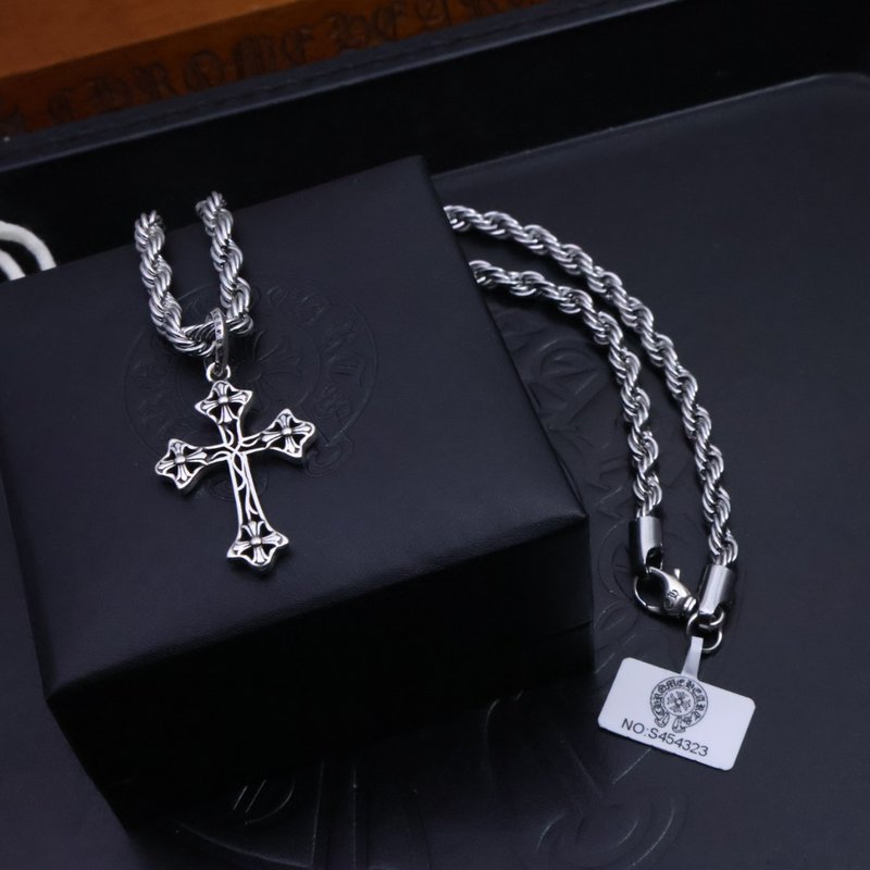 크롬하츠 빈티지 크로스 체인 목걸이 001-243147