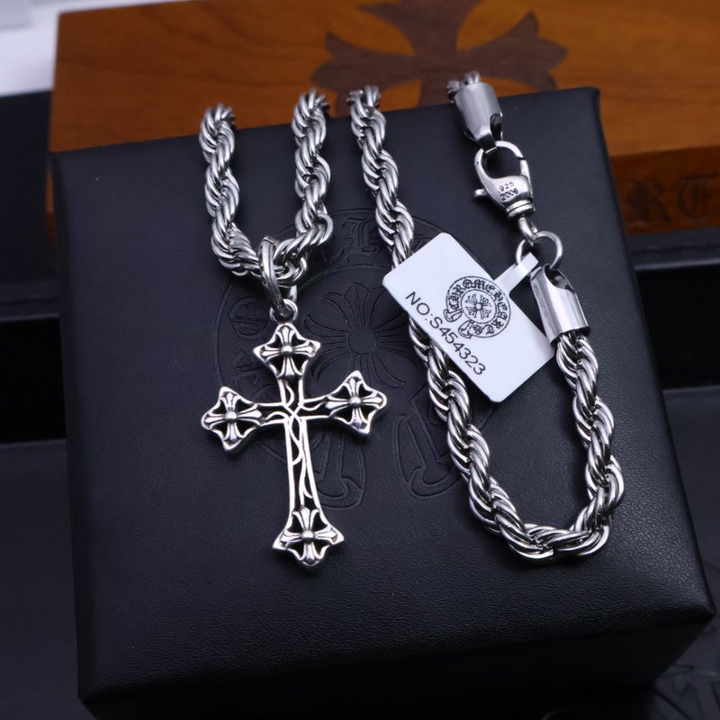 크롬하츠 빈티지 크로스 체인 목걸이 001-243147