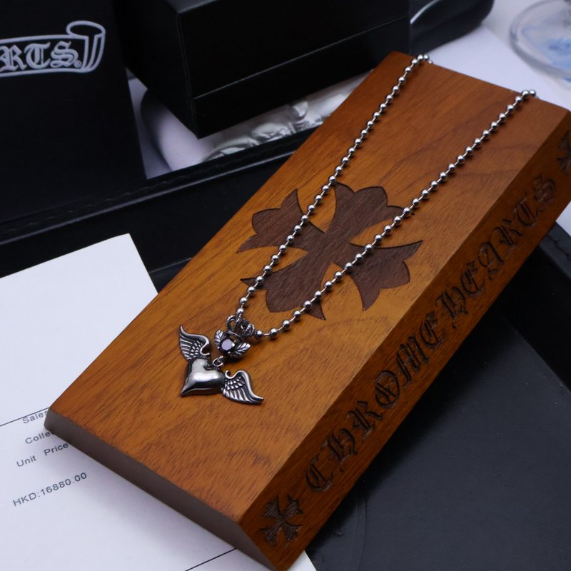 크롬하츠 빈티지 크로스 체인 목걸이 001-243154