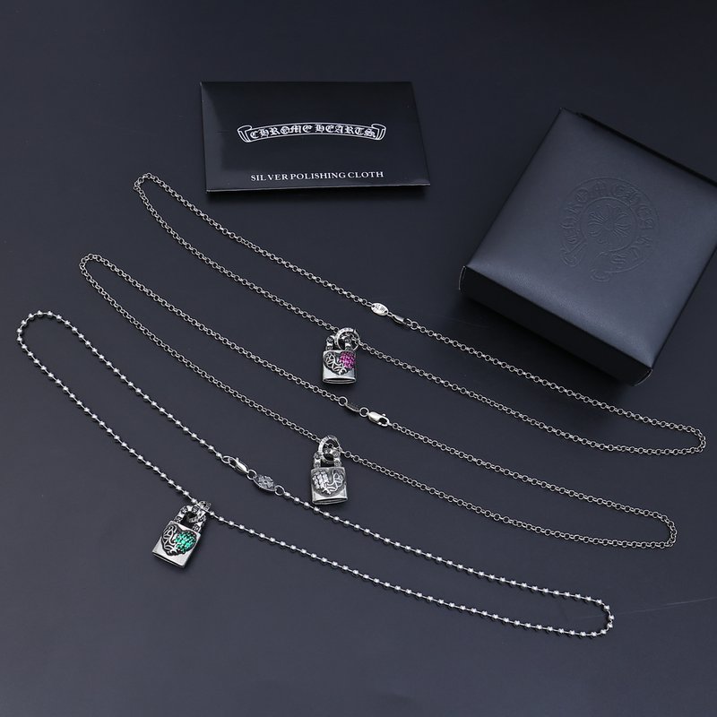 크롬하츠 빈티지 실버 목걸이 유니섹스 001-243222
