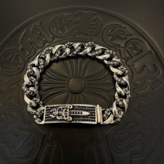 크롬하츠 복고 십자가 블랙 다이아몬드 팔찌 001-243334