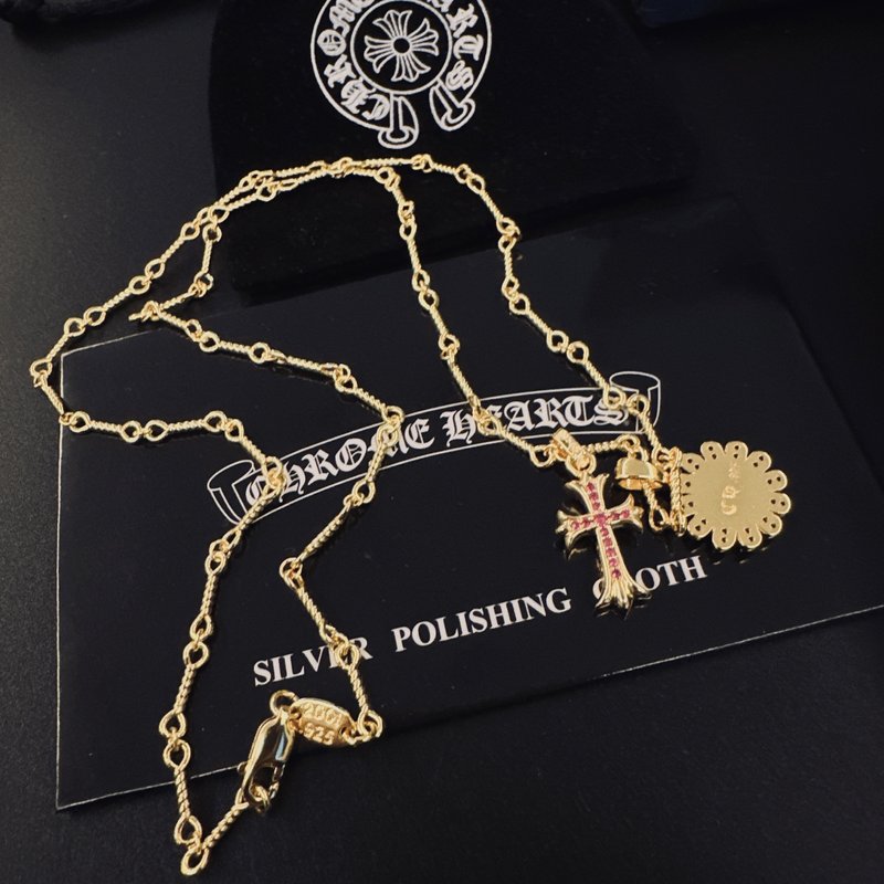 크롬하츠 빈티지 크로스 펜던트 목걸이 001-243356