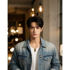 크롬하츠 레드 스톤 크로스 펜던트 목걸이 001-243376
