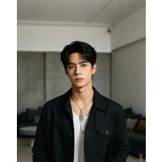 크롬하츠 남성용 성검 십자가 대나무 체인 목걸이 001-243384