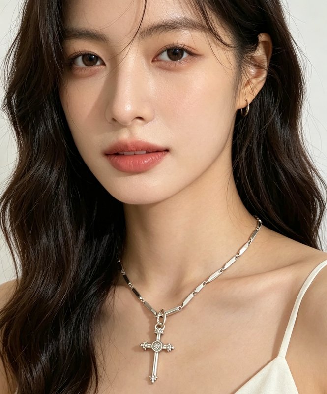 크롬하츠 클래식 십자가 펜던트 빈티지 목걸이 001-243432