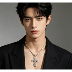 크롬하츠 빈티지 켈트 십자 목걸이 001-243435