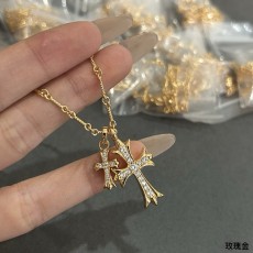 크롬하츠 더블 크로스 목걸이 001-243446
