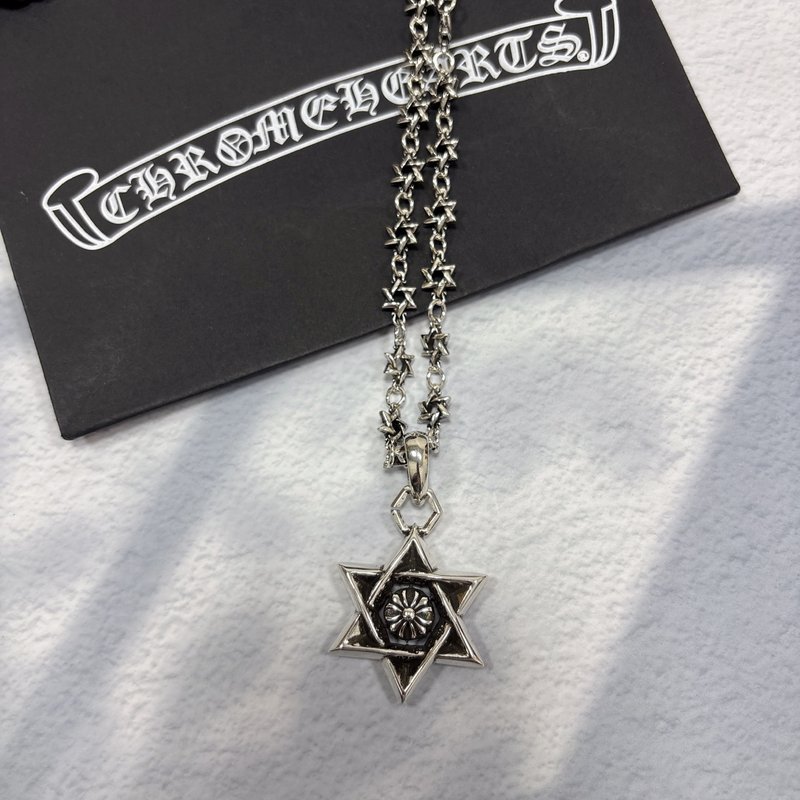 크롬하츠 육각별 십자가 빈티지 목걸이 001-243450